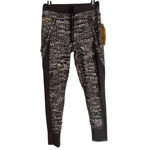 Lole Burst Leggings Size Large Black East Side Pockets NWT $80 Activewear